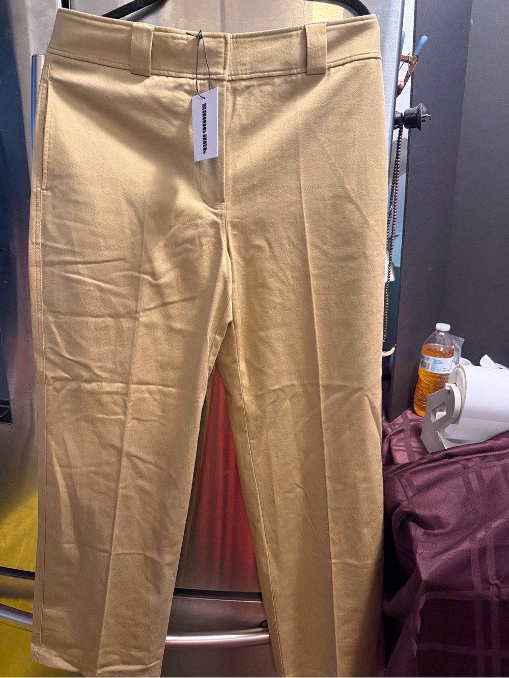 Women's Straight-Leg Pants in Light Tan